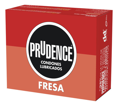 36 Condones Prudence Lubricados Con Sabor Y Aroma A Fresa