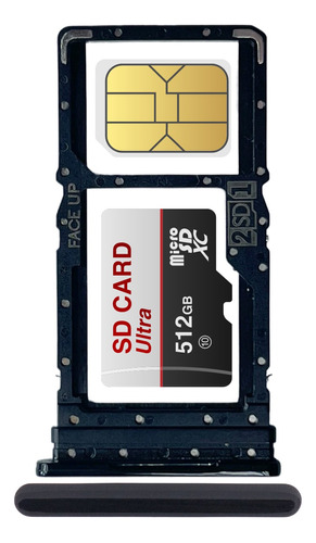 Bandeja Porta Sim Chip Card Compatible Moto G8 Power Dual 