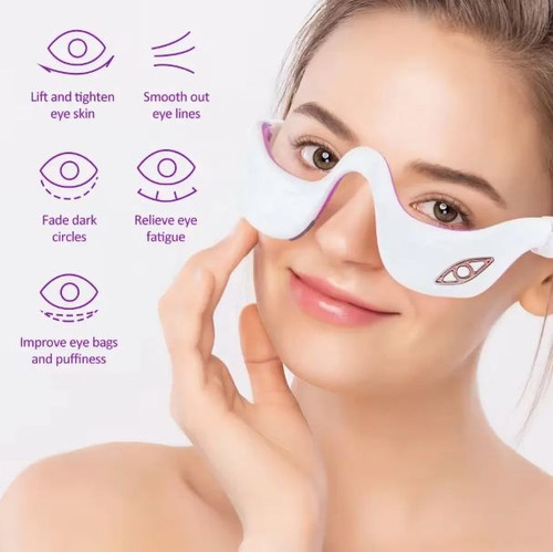 Masajeador De Ojos 3d, Gafas Para Ojeras Y Ojos Hinchados Blanco