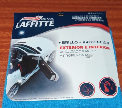 Imagen 2 de 3 de Pack 4 Paños Microfibra 30x30 Multiuso Limpieza Auto Y Hogar