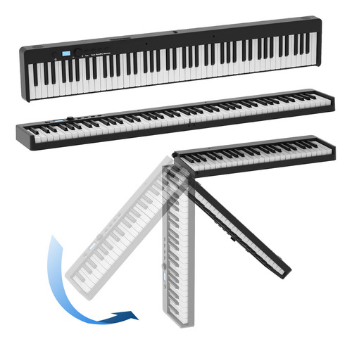 Amw Pd1 Black Piano Digital Dobrável 88 Teclas Com 128 Timbres Saída Usb Midi E Acessórios Inclusos