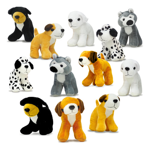 Mini Cachorros De Peluche Surtidos Pack De 12 12 Cm Idea