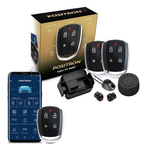 Alarme Positron Cyber Px 360bt Bluetooth Universal P/ Carro