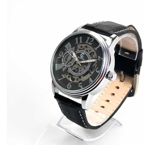 Relógio Masculino Ecotime Original Couro Social Prata