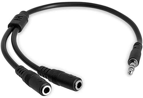 Cable Stereo 3.5 Macho A 2 Plug 3.5 Hembra 0.20mts