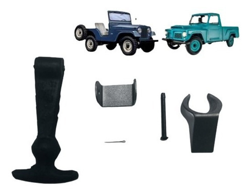 Prendedor De Capo Jeep Willys / Rural / F75 Em Borracha