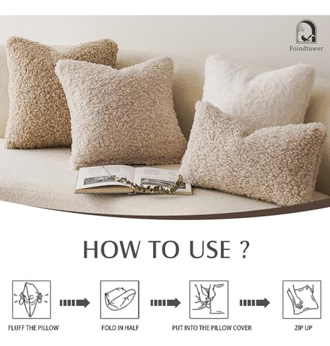 Juego De 2 Fundas De Almohada 50x50 Cm Caqui Claro