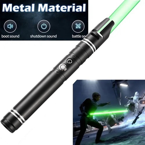 Espada Láser Metal Para Combate Led Carga Usb 14 Colors