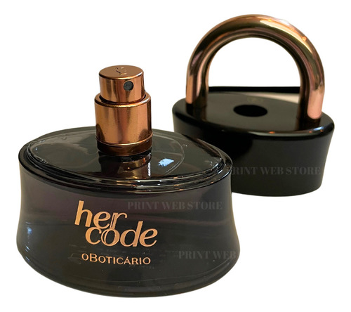 Perfume Her Code O Boticário Eau De Parfum 50 Ml O Perfume Do Cadeado, Original, Pronta Entrega