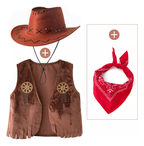 Z, Set 4 Piezas Disfraz Vaquero For Niños Con