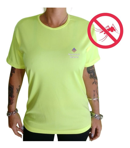 Remera Deportiva Mujer Nanotech Shields Antimosquito Running