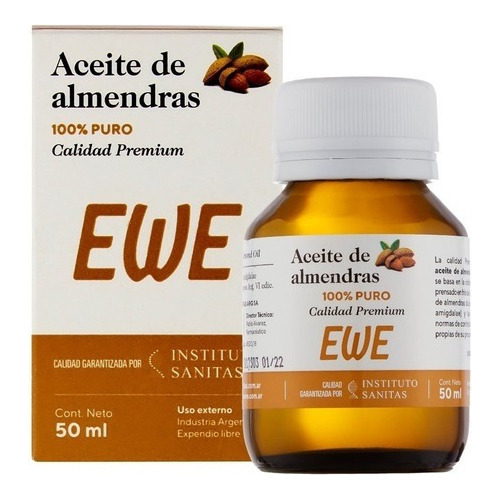 Aceite De Almendras Puro Ewe X 50ml - Pañalera Arenita