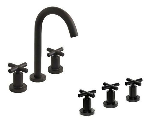 Imagen 1 de 5 de Griferia Lavatorio Bidet Peirano Black Velvet P