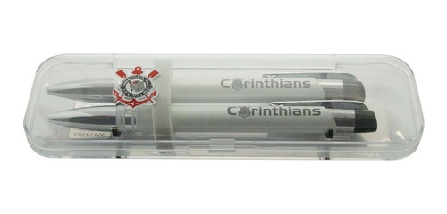 Imagem 2 de 4 de Caneta E Lapiseira Com Estojo - Corinthians - Cebola 1123