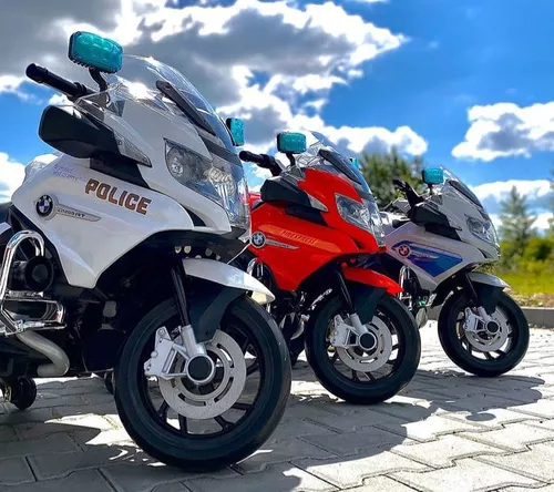 moto policial elétrica de dois lugares para crianças 12v