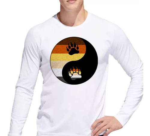 Remera De Hombre Orgullo Gay Oso Yin Y Yang Ml