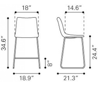 Imagen 6 de 9 de Banco Modelo Smart - Espresso Vintage Këssa Muebles
