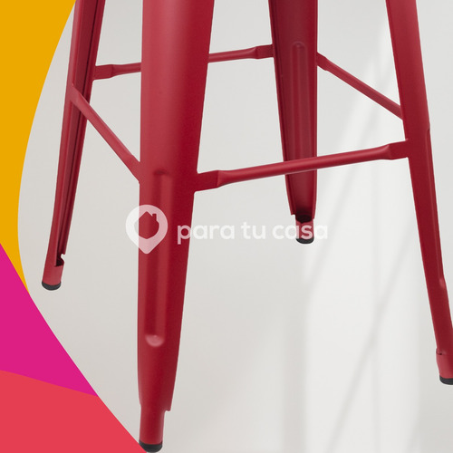 Imagen 3 de 11 de Set X 6 Banquetas Taburete Tolix Desayunadora Cocina 76 Cm