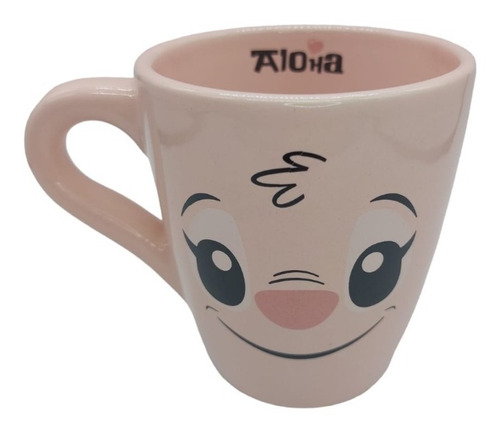 Taza De Angel Stitch Lilo Disney Kawaii Ceramica