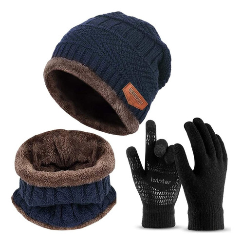 Guantes De Bufanda De Gorro Grueso De Lana Cálida Invierno