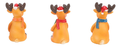 Adorno Navideño De Reno, Bonita Figura De Alce De Resina Par