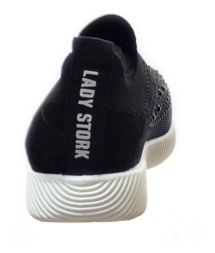 Imagen 4 de 8 de Zapatillas Lady Stork Morita Con Brillo Elastizada Omarsport