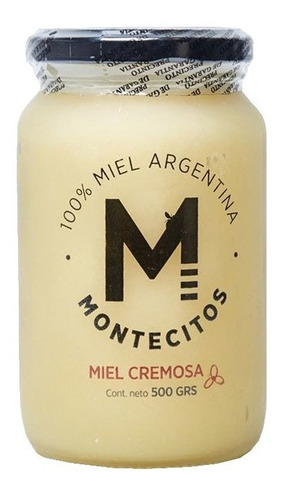 Miel Pura Cremosa De Abeja Nacional Montecitos Frasco X 500g