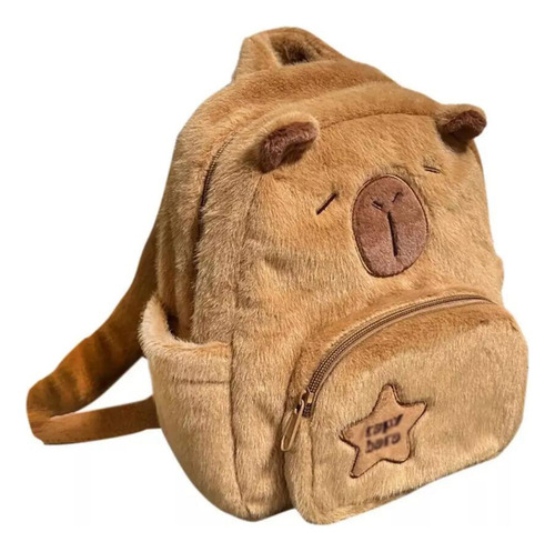 Linda Mochila Capybara De Felpa Capybara Mochilas De Libro De Dibujos Animados Elegante Mochila Escolar Para Niñas Estudiantes Lovlylovly