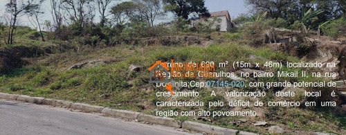 Terreno À Venda, 690 M² Por R$ 320.000,00 - Mikail Ii - Guarulhos/sp - Te0071