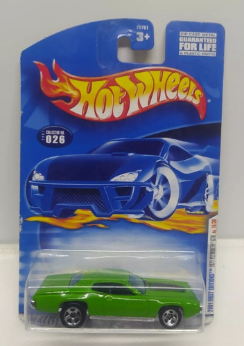Hot Wheels Cars Toy Metal 1971  Plymouth Gtx Vintage Blister