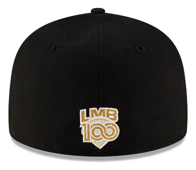 Gorra 59fifty New Era Charros Jalisco Beisbol Lmb 100 Anni Negro Oro Jalcha 7 1/4