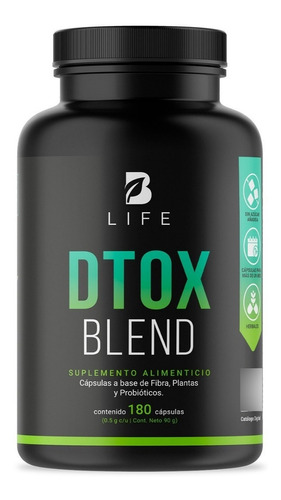 Detox Natural De 180 Cápsulas, Dtox Blend B Life.