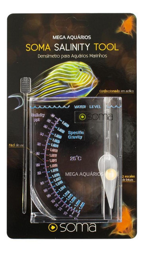 Densímetro Aquário Marinho Medidor Salinidade Densidade Soma