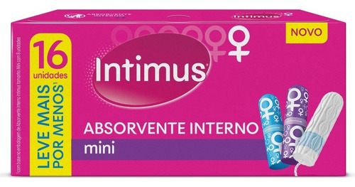 Intimus Absorvente Interno Discreto Mini Com 16 Unidades