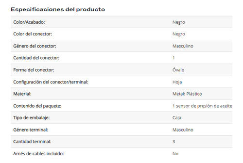 Sensor Presion Aceite Chevrolet Blazer 2.0l L4 2020