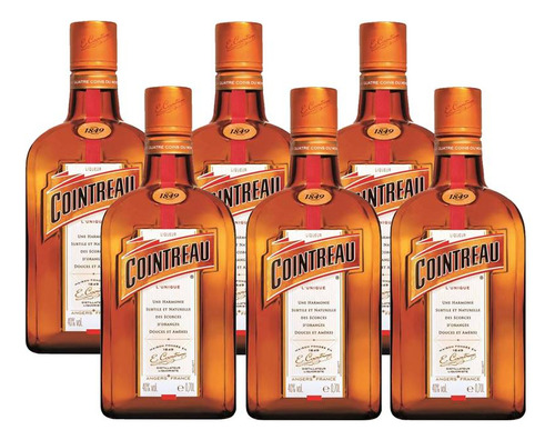 Licor Francês Cointreau 700ml 06 Unidades