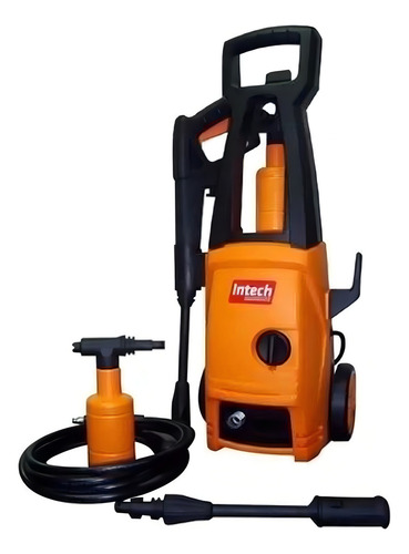 Lavadora de alta pressão Intech Machine Acqua1400 laranja e preta de 1300W com 1450psi de pressão máxima