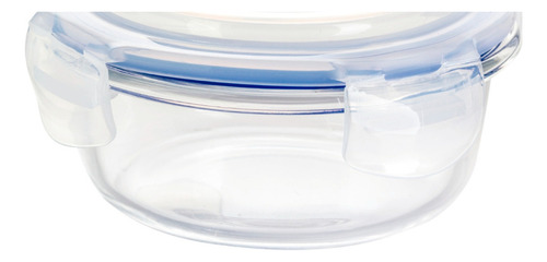 4 Contenedor Hermético De Vidrio Redondo Grande 950 Ml