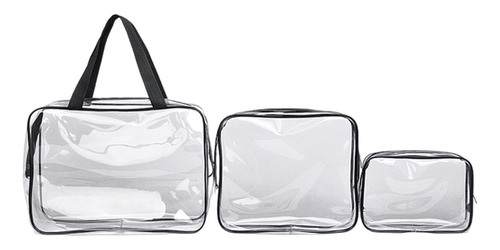 Juego De 3 Bolsas De Maquillaje Transparentes, Juego De Nece