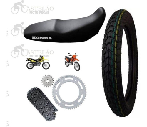 Imagem 1 de 1 de Pneu Dianteiro Bros 125-150-160 Remold+ Kit Relaçao+ Capa