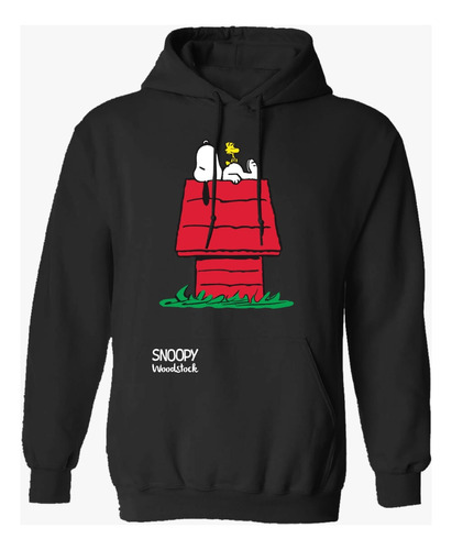 Sudadera Modelo Snoopy Y Woodstock Estampado En Vinil 