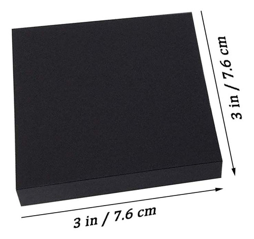 Notas Adhesivas 3x3 12 Blocs 100 Hojas Cada Uno Negro, Blanco Y Marrón