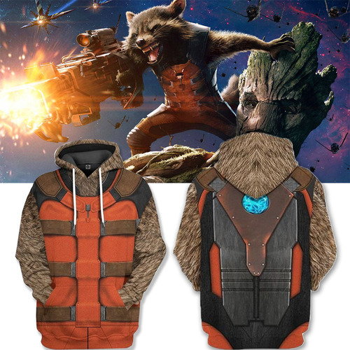 Sudadera Rocket Raccoon De La Película Guardianes De La Gala