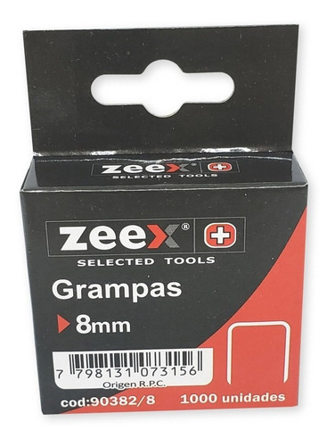 Imagen 2 de 7 de Broches Grampas 8mm Para Engrampadora X 1000 Unid Zeex