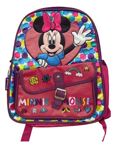 Mochila Minnie Pintitas 15  Espalda