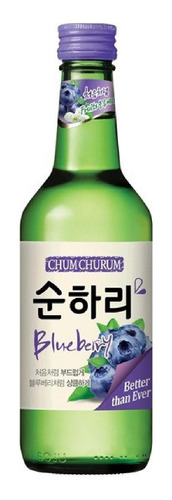 Bebida Coreana Soju Chum Churum Sabor Blueberry 360ml Lotte