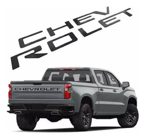 Letras 3d Tapa Trasera Chevrolet Silverado Cheyenne 19-22