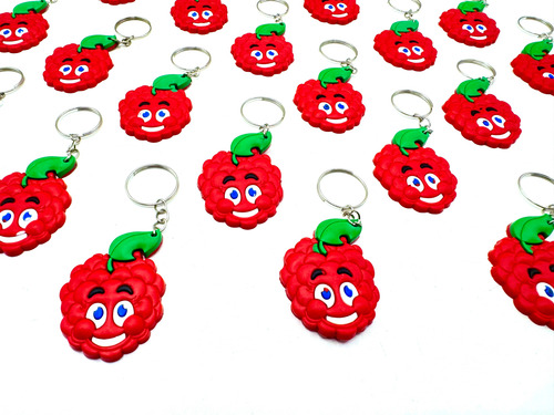 Chaveiro Framboesa Fini 10un Mimo Frutas Tema Frutinha Linda