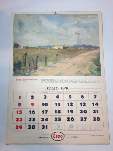 Imagen 6 de 10 de Antiguo Almanaque Esso 1956 El Paisaje Argentino Ro 1831