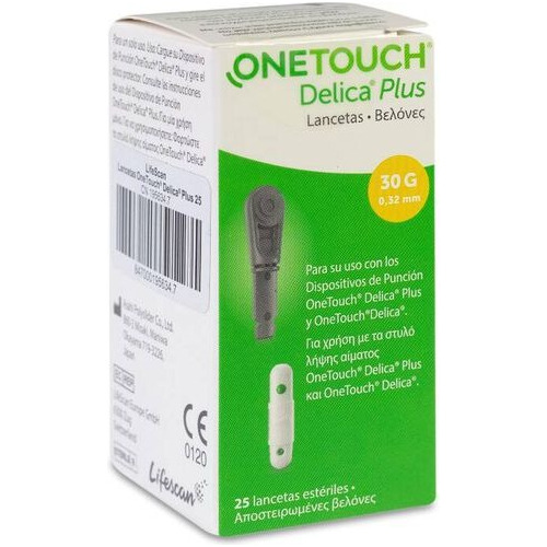  Lancetas One Touch Delica Para Medidor Select X 25 Unidades